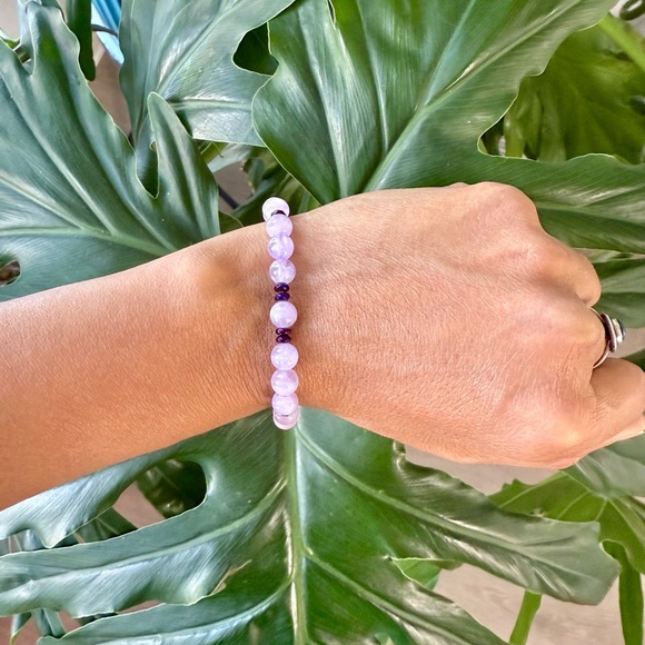 Amethyst & Hematite Bracelet (one) - Picture 5 of 6